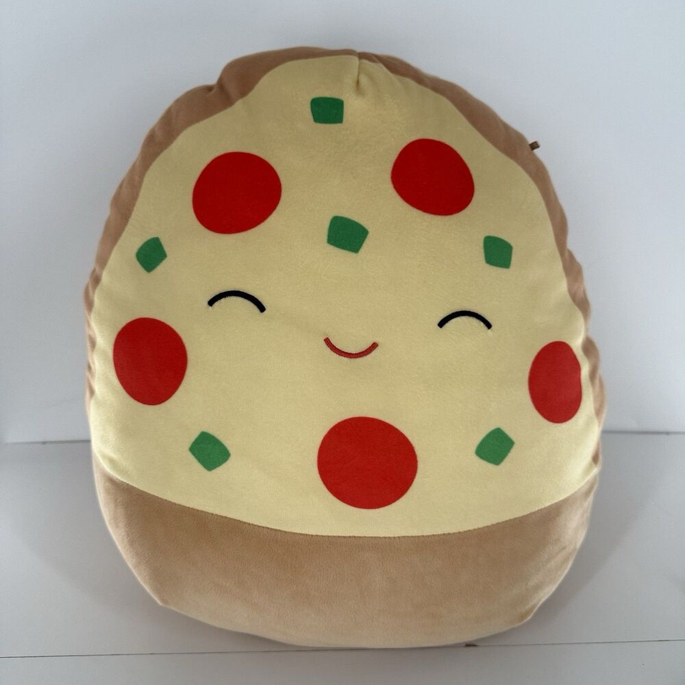 Squishmallows Pep the Pepperoni Pizza Soft Yellow Stuffed Plush 18" Kellytoy NWT